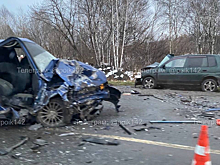 Очевидцы сообщили о лобовом смертельном ДТП на кузбасской трассе