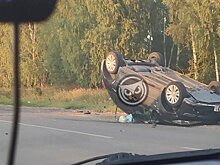 На трассе в Пензенском районе перевернулся легковой автомобиль