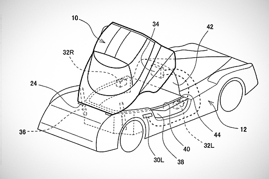 Toyota запатентовала загадочный гиперкар с крышей-фонарем