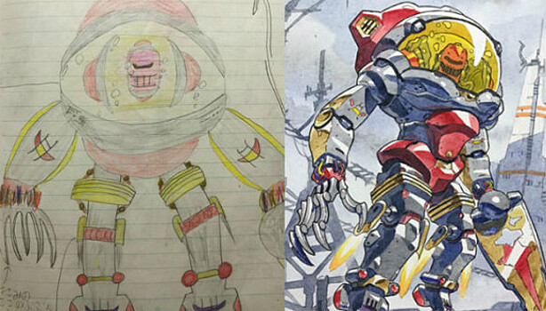 Папа и сыновья — художников семья: отец превращает детские рисунки в персонажей аниме