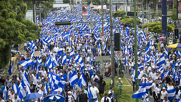 В столице Никарагуа прошла многотысячная акция протеста против правительства