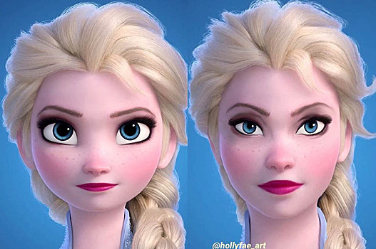 До и после: Художник сделал принцесс более реалистичными