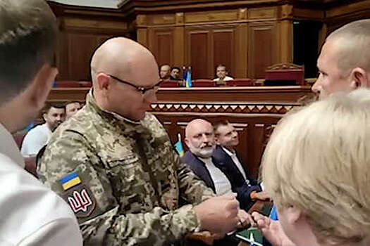 Депутат Рады Шевченко устроил скандал, придя на заседание в военной форме