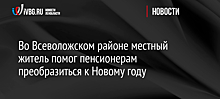 Во Всеволожском районе местный житель помог пенсионерам преобразиться к Новому году