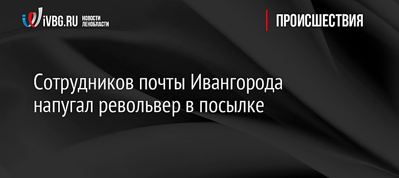 Сотрудников почты Ивангорода напугал револьвер в посылке