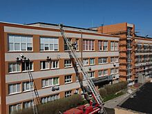 Учения пожарных прибрежных городов прошли на Калининградском Янтарном комбинате