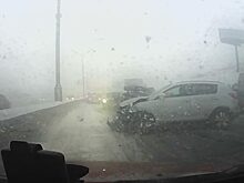 Видео массовой аварии на МКАД из-за метели появилось в Сети