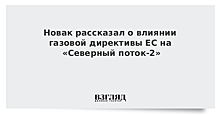 Новак рассказал о влиянии газовой директивы ЕС на «Северный поток-2»