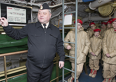 Юнармейцы посетили музей истории ВМФ в парке «Северное Тушино»