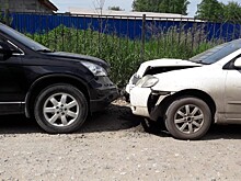 Столкнулись лоб в лоб: водитель Honda отвлекся на собаку и столкнулся с другой иномаркой