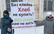 «Не превращайте в стадо!» В российском регионе прошёл пикет против QR-кодов