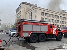 В Махачкале локализовали пожар в здании "Дагпотребсоюза"