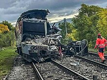 Два пассажирских поезда столкнулись в Словакии