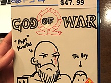 Игрок купил подержанную копию God of War с нарисованной от руки обложкой — разработчики предложили замену