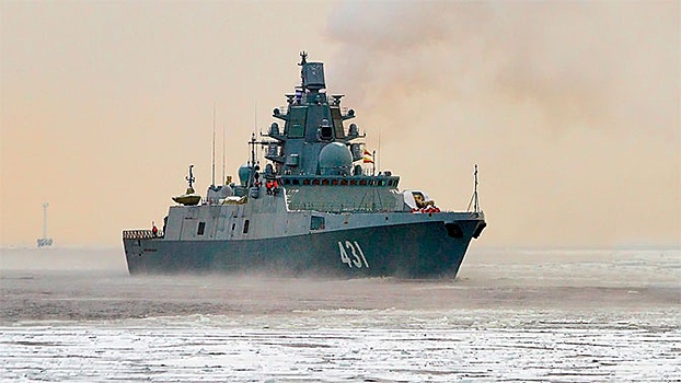 Новейший фрегат «Адмирал Касатонов» продолжил испытания в Баренцевом море