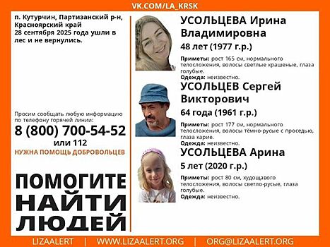 Спасатель Киселев: поиски Усольцевых возобновились из-за новых улик