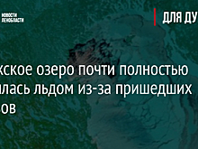 Ладожское озеро почти полностью покрылась льдом из-за пришедших морозов