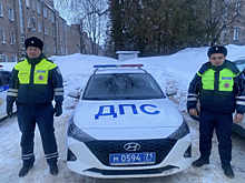Автоинспекторы из города Новомосковска Тульской области оказали водителю помощь в сложных погодных условиях