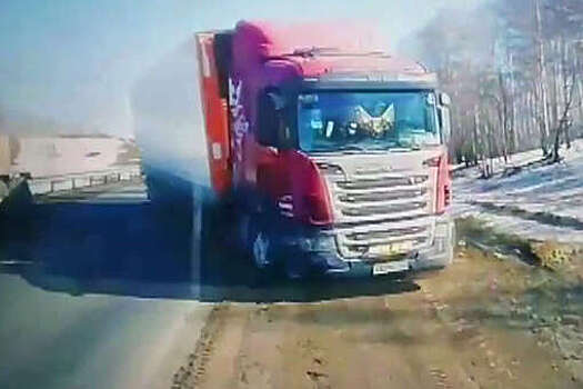 Под Оренбургом попало на видео, как "Газель" пошла в лобовой таран на фуру