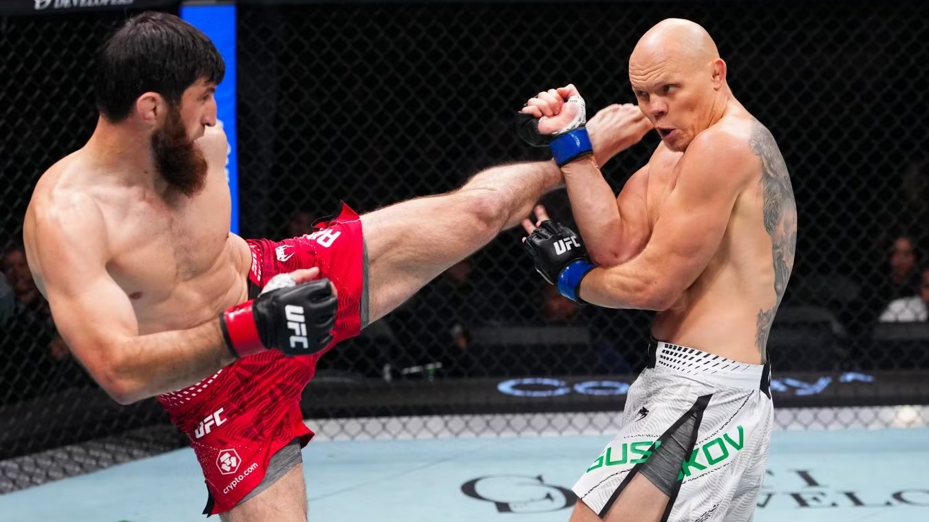 Магомед Анкалаев победил Богдана Гуськова нокаутом в главном бою UFC в Абу-Даби