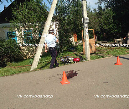 В северной части Уфы байкер-подросток сбил человека