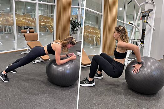 15 упражнений на фитболе для похудения: комплекс тренировок