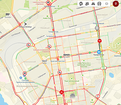 Новосибирск сковали 9-балльные пробки