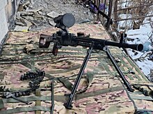 Военные ВС РФ захватили у украинской армии в качестве трофея редкий советский пулемет ТКБ-521