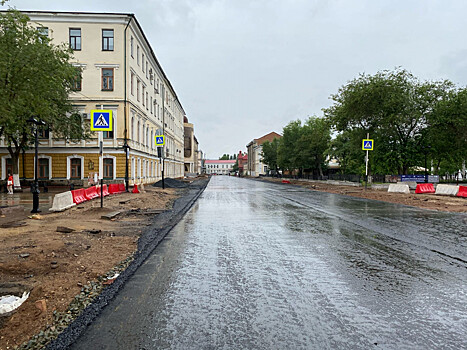 Участок исторического мощения на улице Правды в Оренбурге «законсервировали»