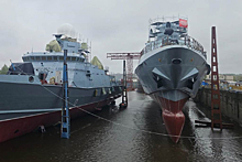 Патрульный и малый ракетный корабли для ВМФ России спущены на воду в Татарстане