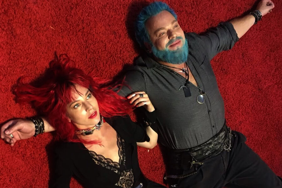 Наталья Подольская показала архивное фото с Пресняковым с синей бородой