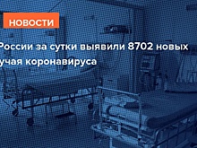 В России за сутки выявили 8702 новых случая коронавируса