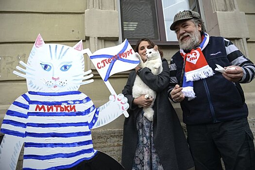 В Петербурге установят фигуры котов-футболистов