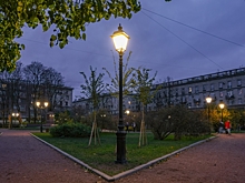 В сквере Шевченко модернизировали систему наружного освещения