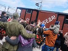 «Поезд Победы» на паровой тяге добрался до Челябинска