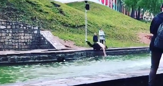 В Кирове мужчина «открыл» купальный сезон в фонтане