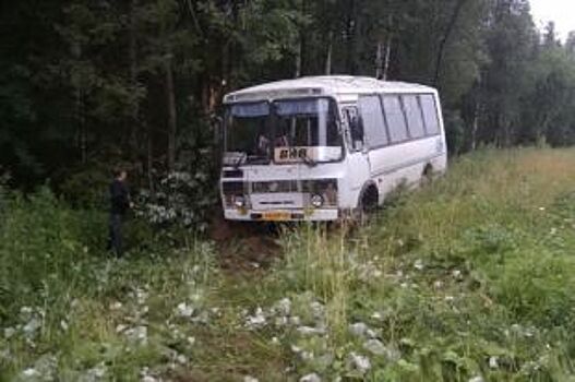 В СКР рассказали, почему в Прикамье пассажирский автобус вылетел в кювет