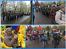 В сквере на Санникова-Хачатуряна 9 мая провели парад наследников Победы