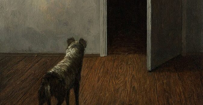 Собака увидела «бабайку» за дверью: тревожная картина пугает пользователей Сети