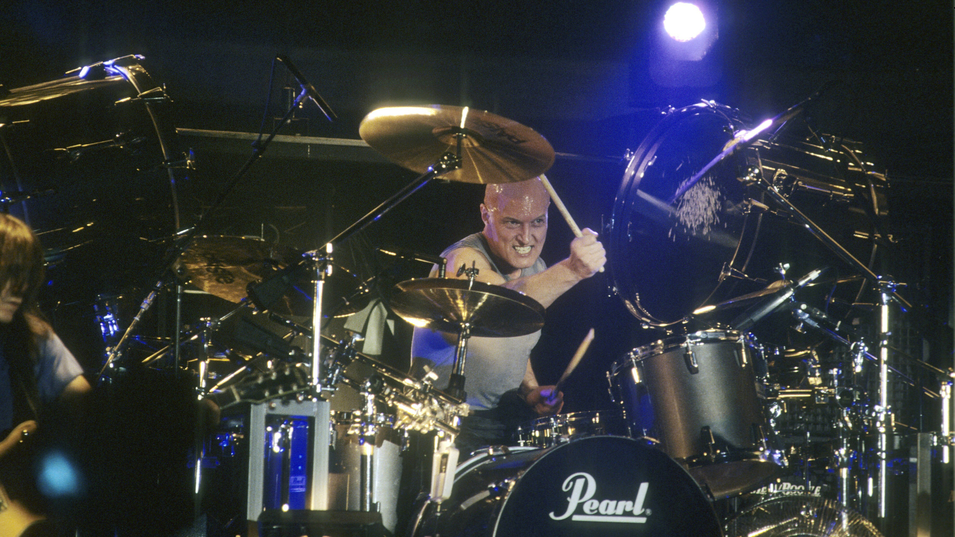 Выступление группы AC/DC в Москве (1991). Барабанщик Крис Слэйд