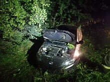 В Калужской области опрокинулся автомобиль