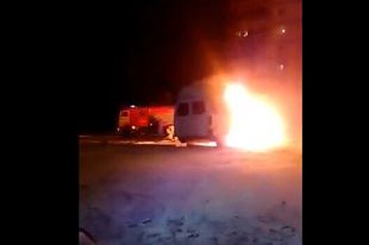 В северной части Ульяновска сгорела маршрутка