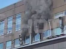 Сауна загорелась в бизнес-центре в Партийном переулке на юге Москвы