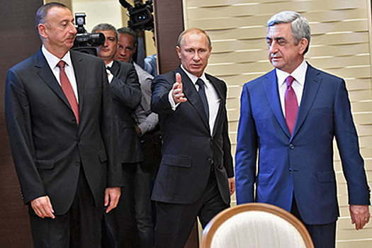 Путин призвал Саргсяна и Алиева прекратить огонь