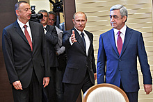 Путин призвал Саргсяна и Алиева прекратить огонь