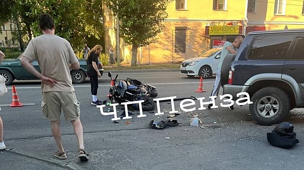 Мотоциклиста госпитализировали после аварии на ул. Циолковского