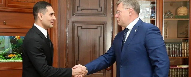 Игорь Бабушкин провел встречу с новым консулом Туркменистана в Астрахани
