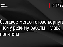 Петербургское метро готово вернуться к обычному режиму работы - глава метрополитена