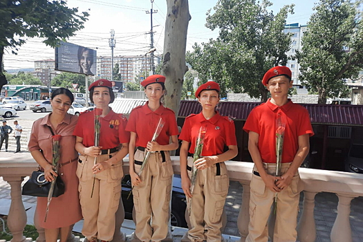 Юнармейцы Республики Дагестан приняли участие в акции памяти Героя России Магомеда Нурбагандова