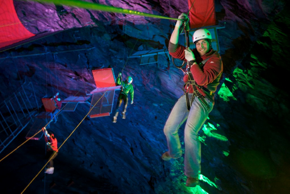 Подземный аттракцион Zip World Caverns, Великобритания, Европа